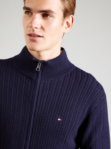 TOMMY HILFIGER Πλεκτή ζακέτα 'Herringbone' σε μπλε