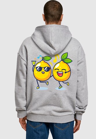 Merchcode Sweatshirt 'Lemon Party' in Grijs: voorkant