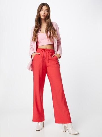 SISTERS POINT Szeroka nogawka Spodnie 'ELLA-PA3' w kolorze czerwony