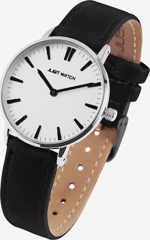 Just Watch Analoguhr in Schwarz: Vorderseite