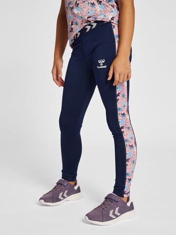 Hummel Skinny Sporthose 'Hanna' in Blau