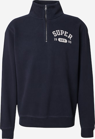 Superdry Sweatshirt 'Athletic Essentials' in Blauw: voorkant