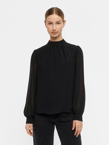 OBJECT - Blusa 'MILA' em preto: frente