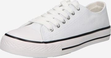 Sneaker bassa 'Theodora' di Wallis in bianco: frontale