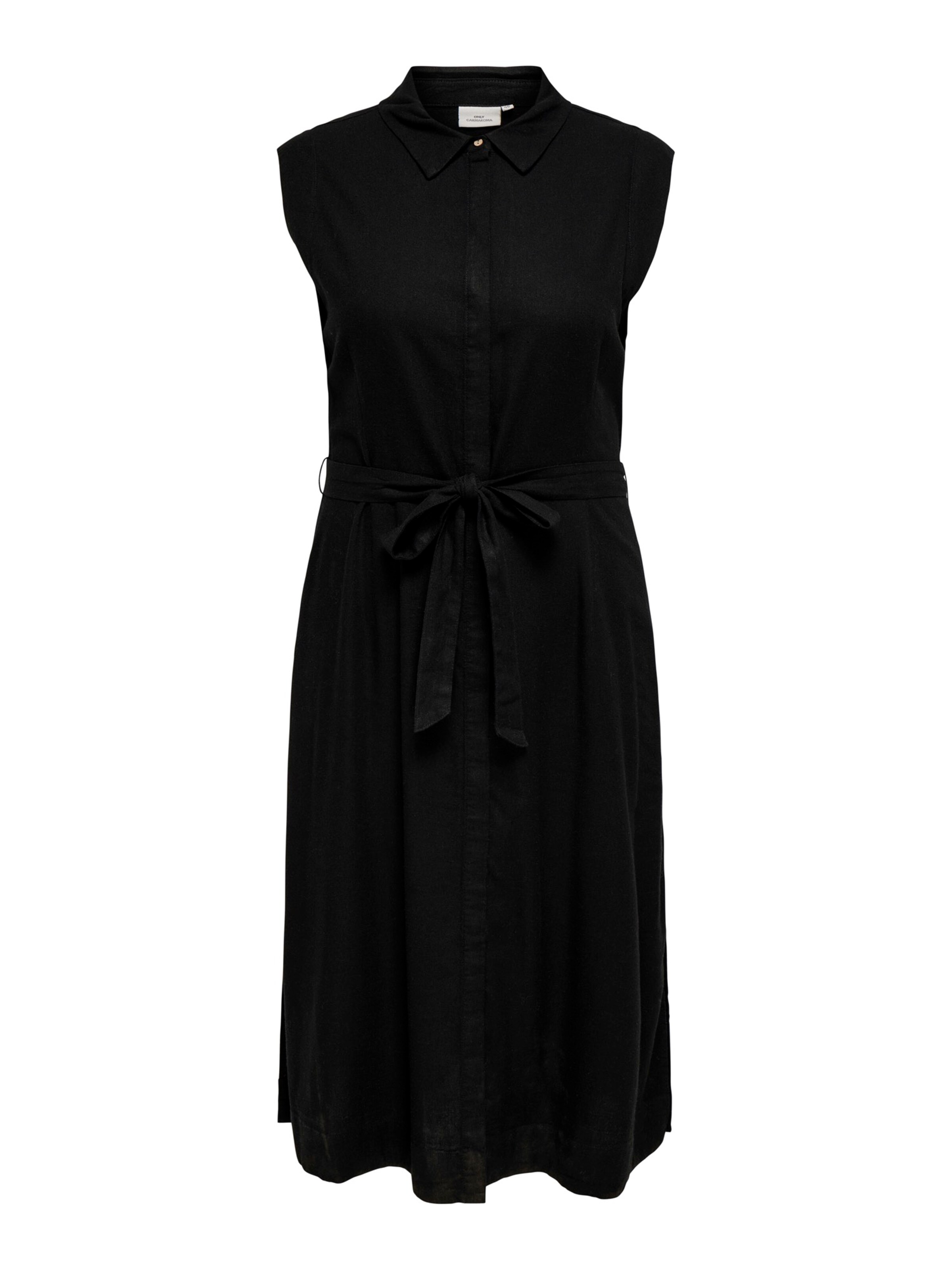 ONLY Carmakoma - Vestido camisero 'CARGOA' en negro: frente