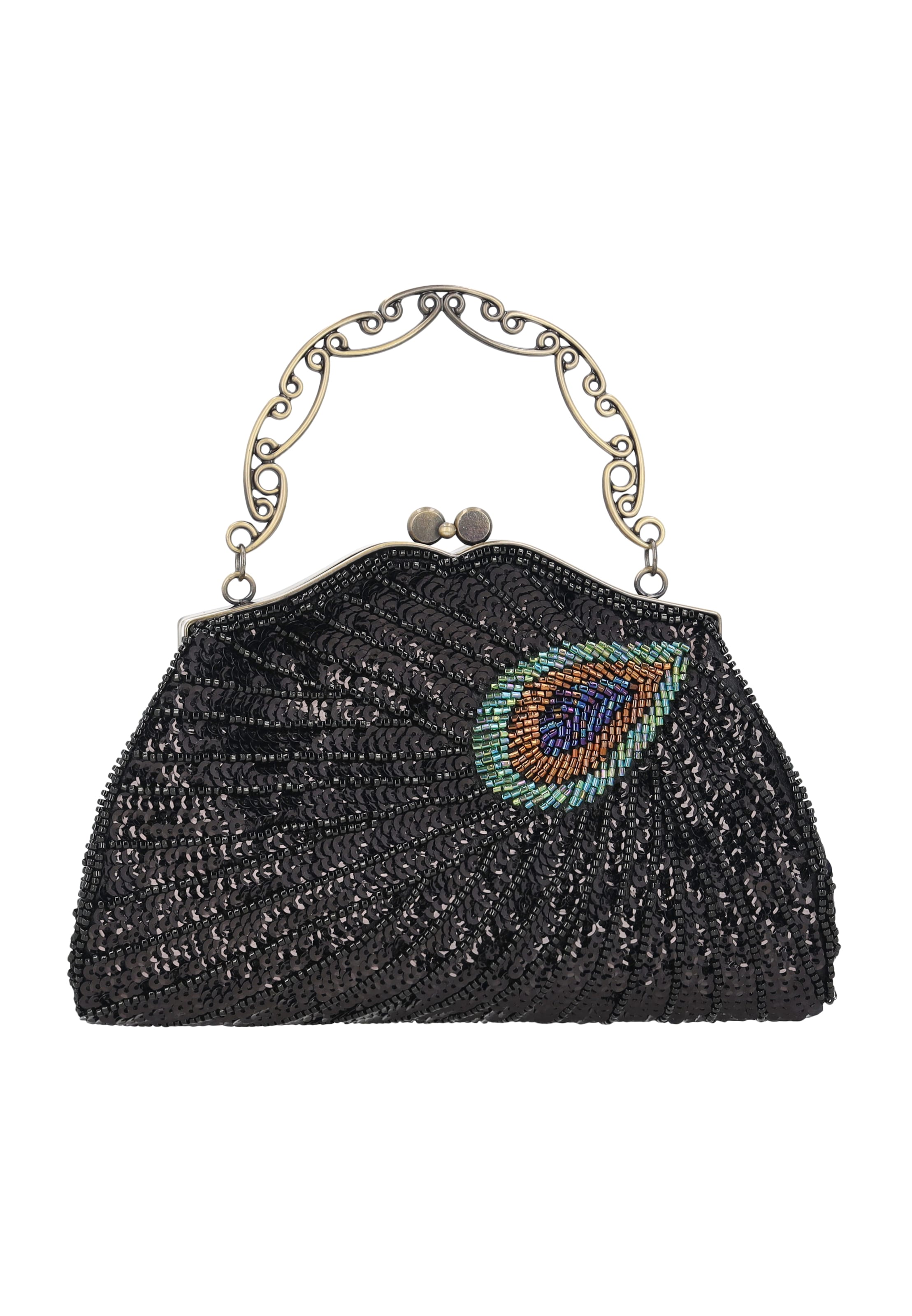 Usha - Bolso de noche en negro: frente