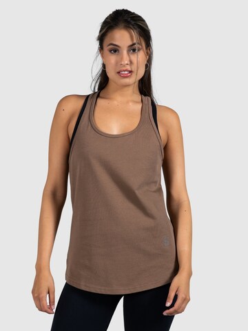 Smilodox Sports Top in Brown: front