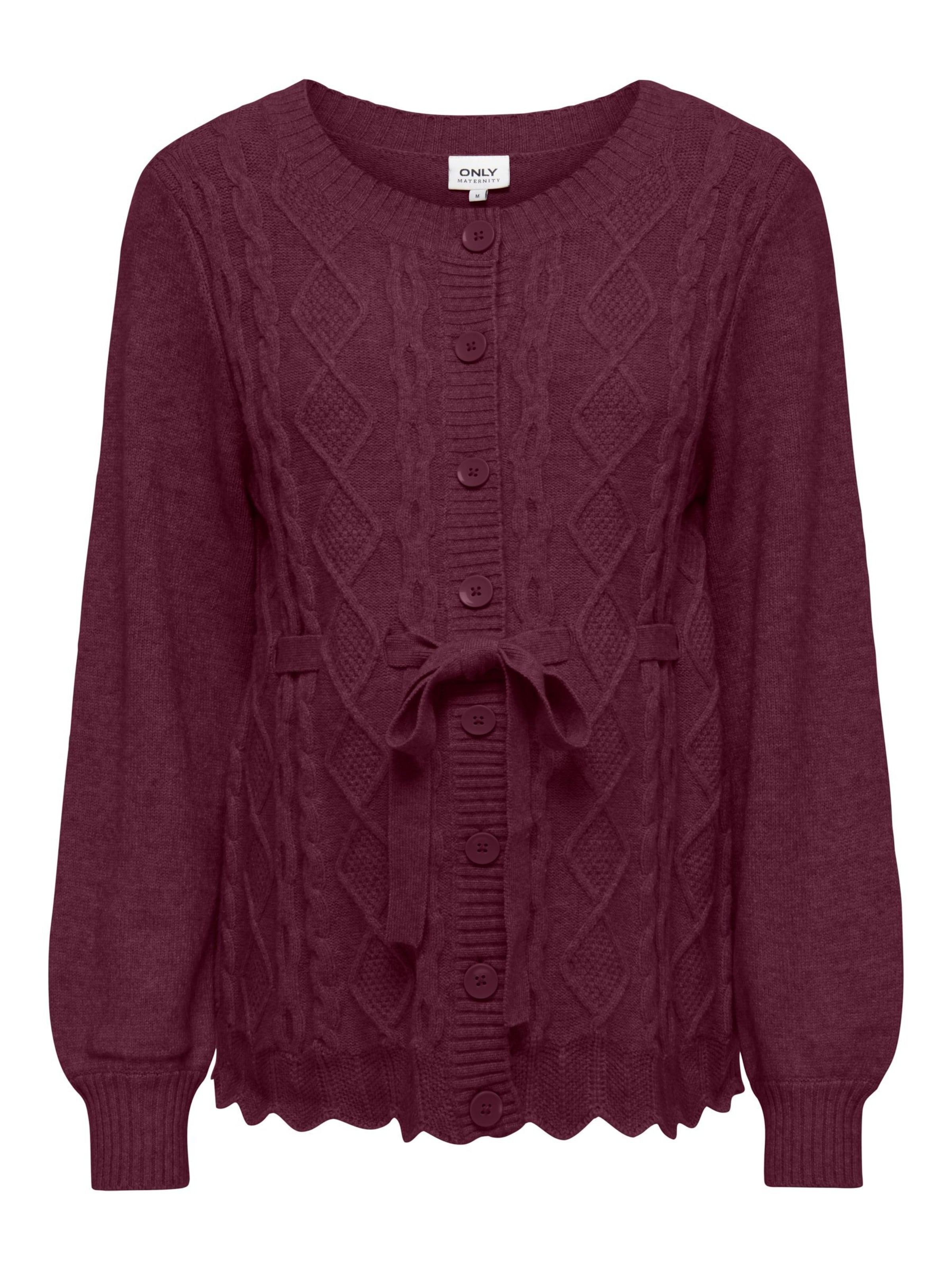 Only Maternity Knit cardigan 'OLMKALLU' in Red: front