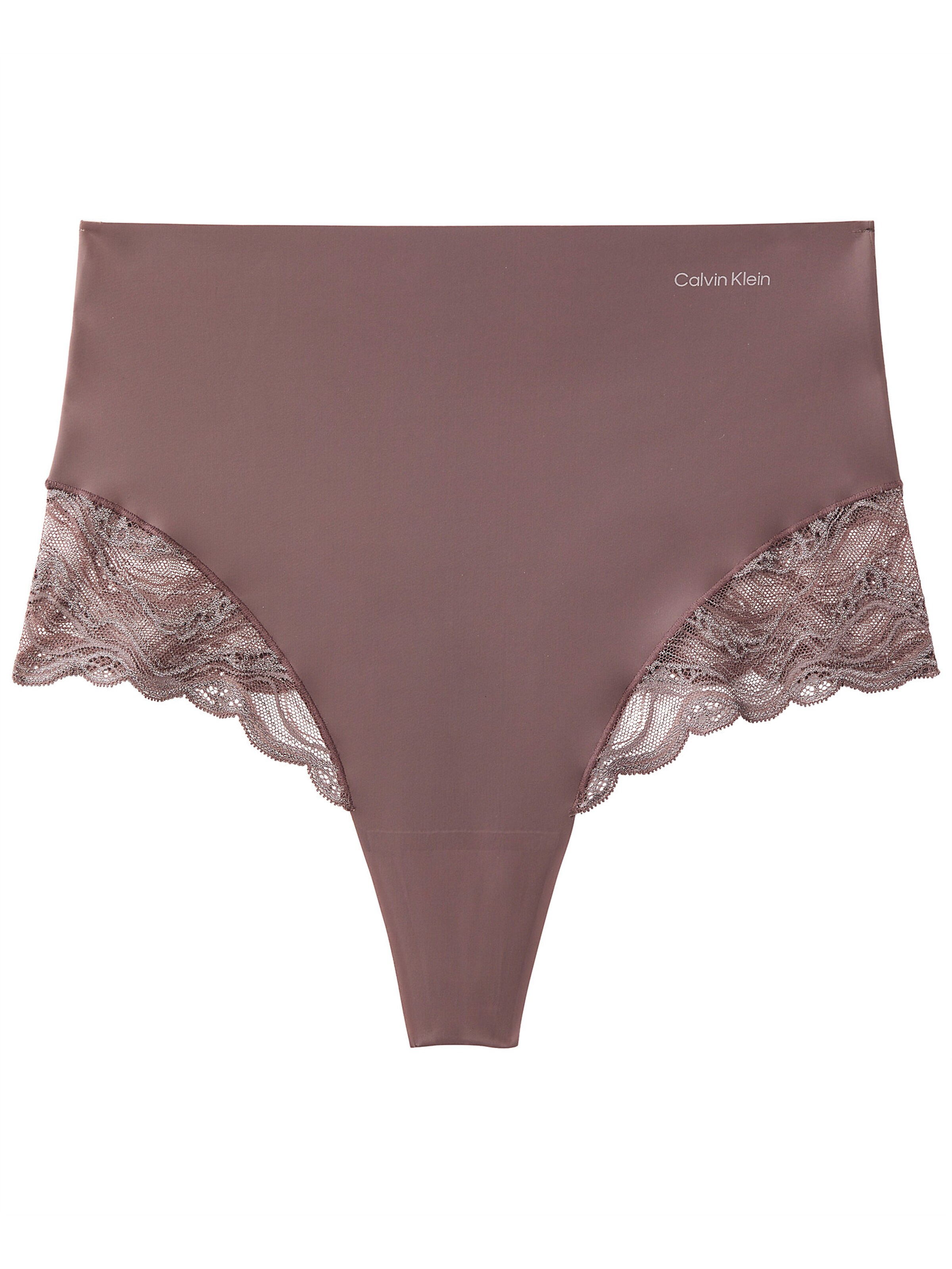 Slip scultant 'Sensual Stretch Lace' Calvin Klein en marron : devant