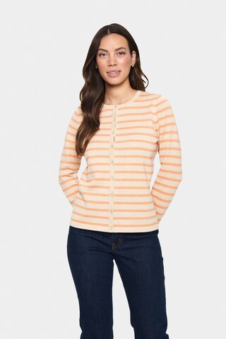 SAINT TROPEZ Strickjacke in Beige: Vorderseite