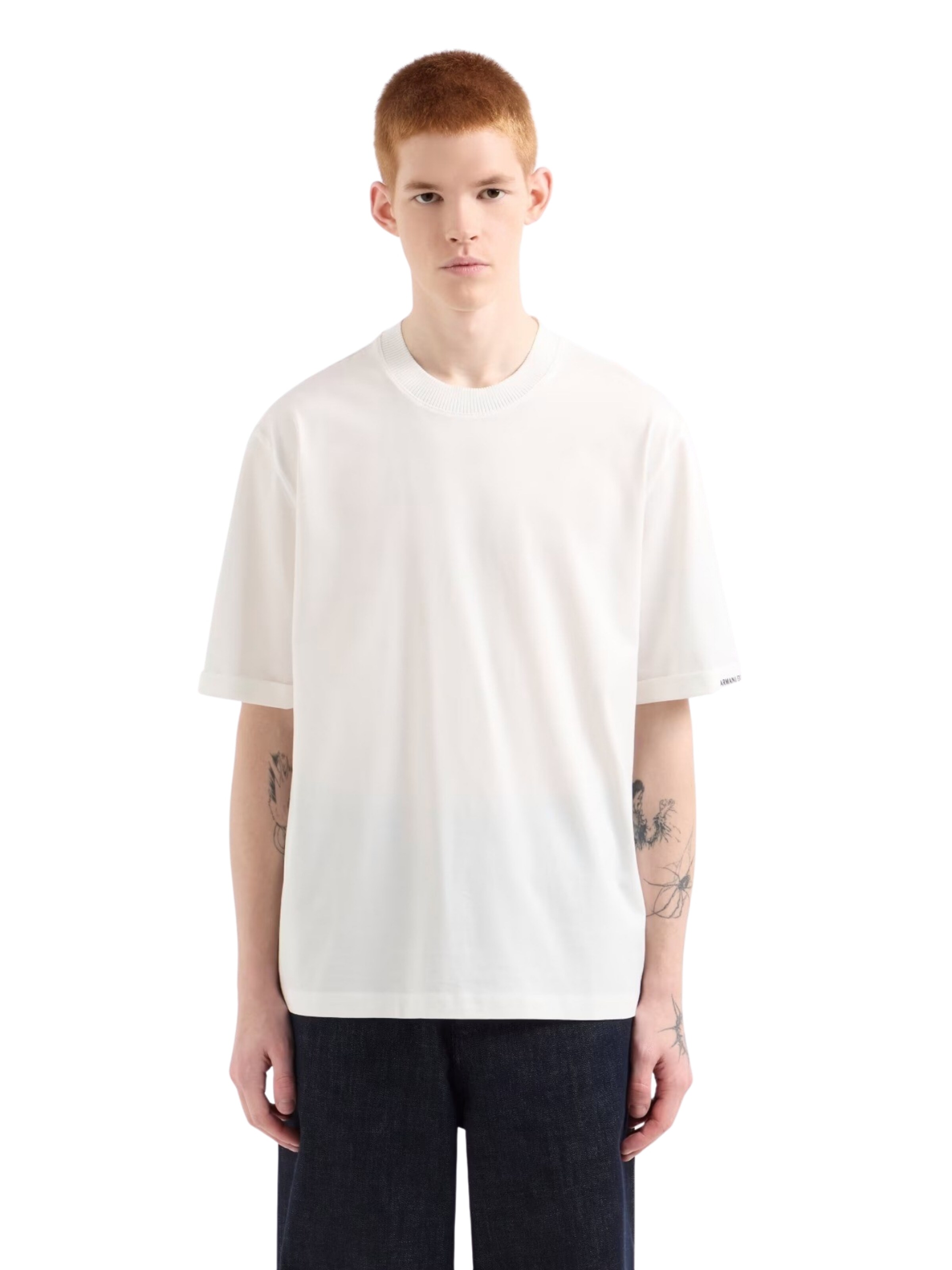 T-Shirt ARMANI EXCHANGE en blanc : devant