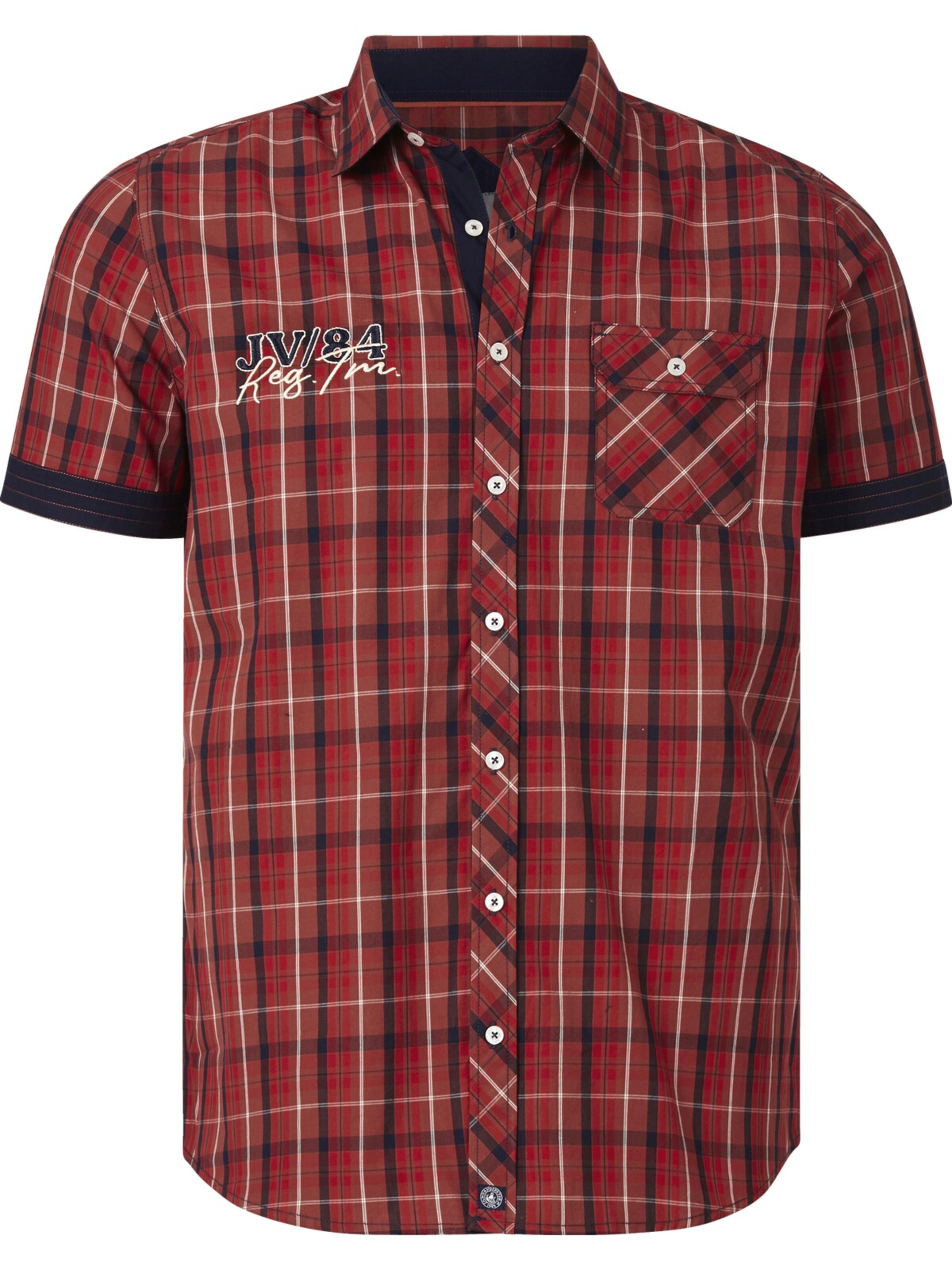 Jan Vanderstorm Comfort Fit Kurzarmhemd ' Emyls ' in Rot: Vorderseite