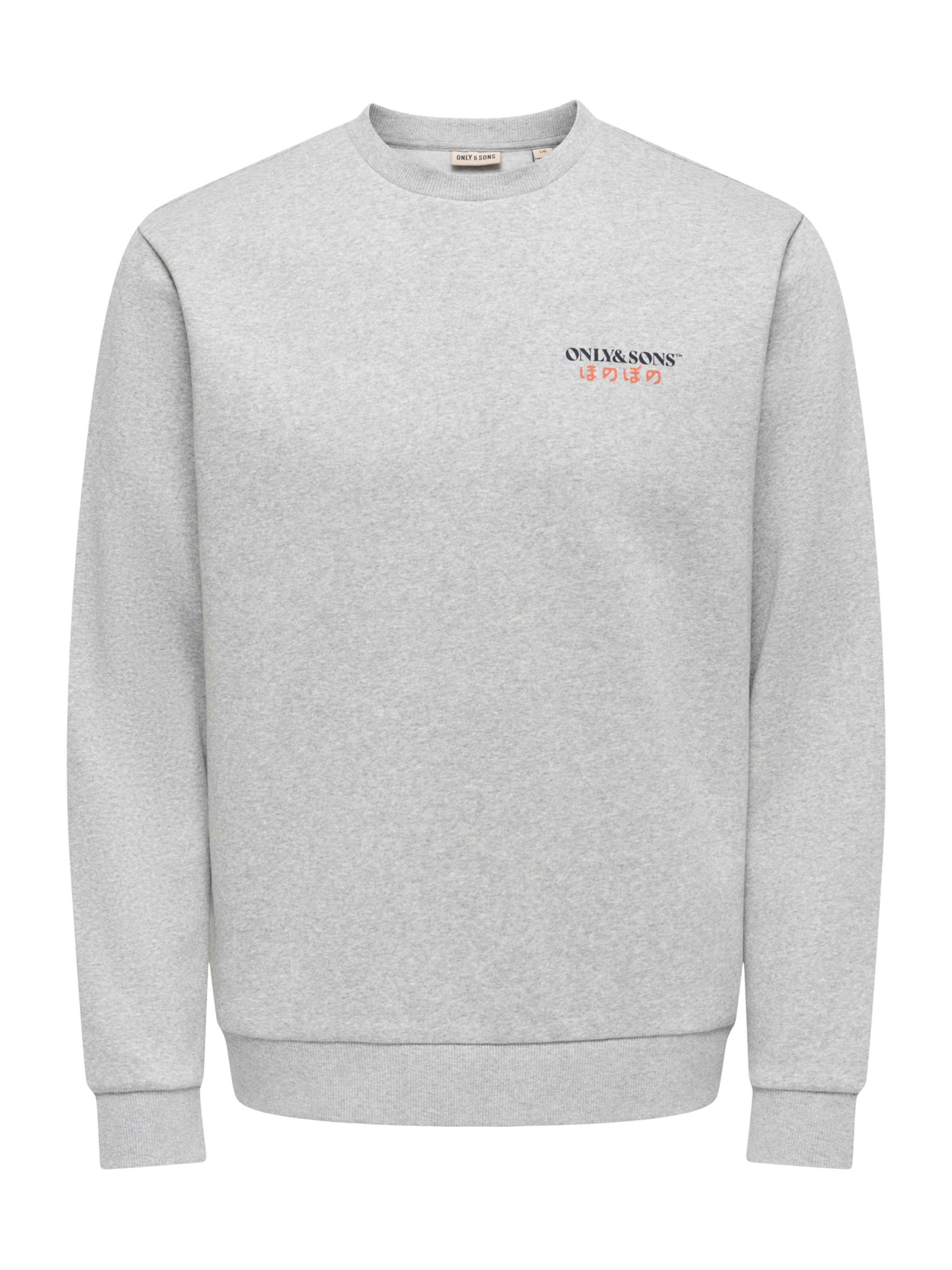Only & Sons Sweatshirt 'ONSCERES' in Grijs: voorkant