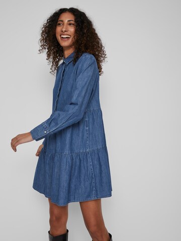 VILA Платье-рубашка 'BLANO' в Синий: спереди