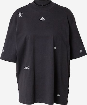 ADIDAS SPORTSWEAR Performance Shirt 'friend With Healing Crystals Inspired Graphics' in Black: front