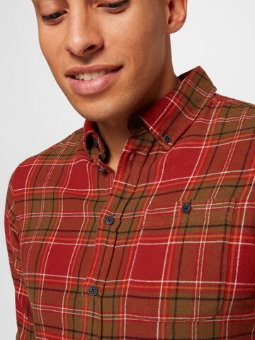 BLEND Slim fit Button Up Shirt in Red