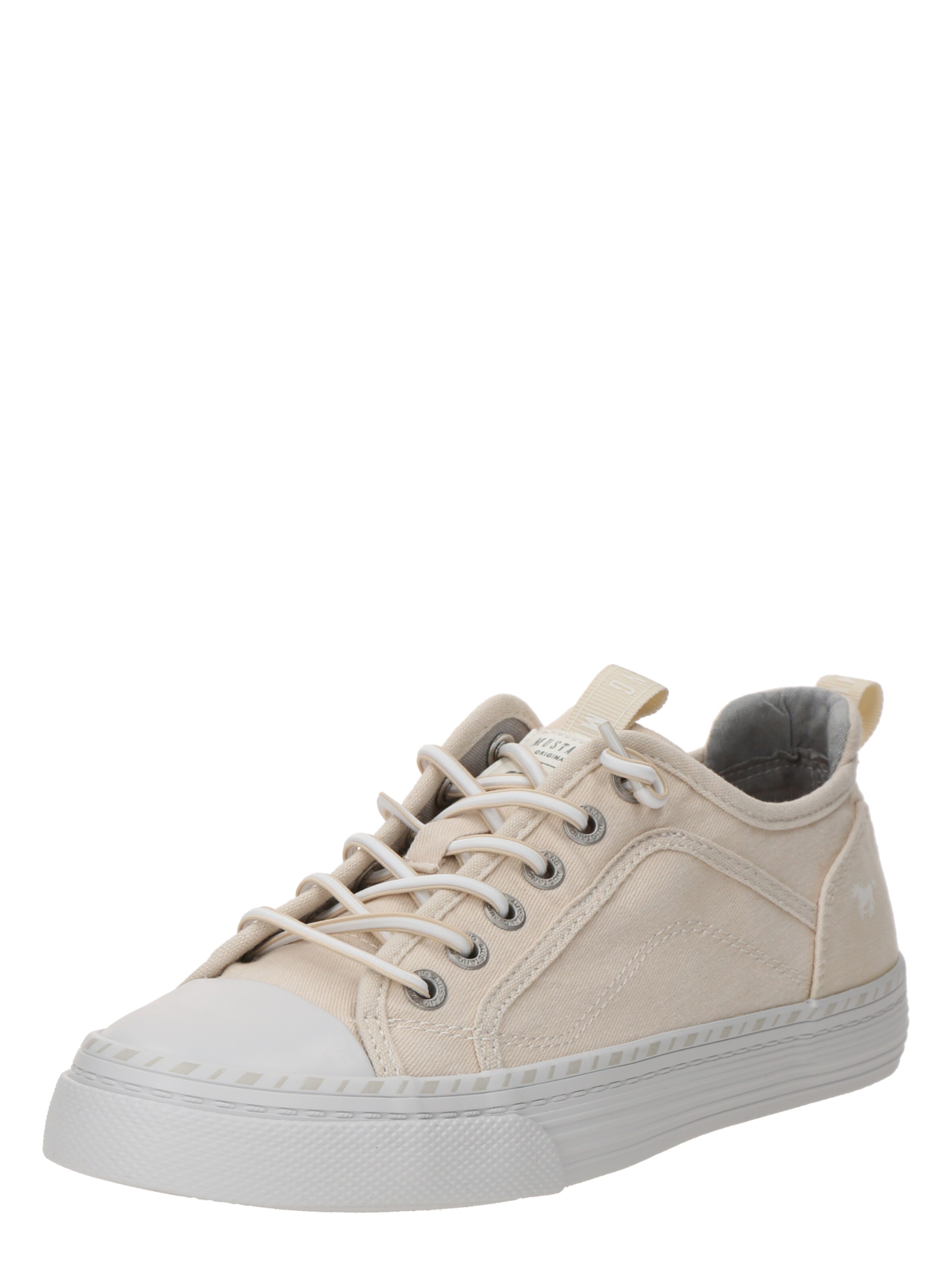 Baskets basses MUSTANG en beige : devant