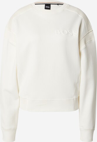 Sweat-shirt 'Emaina' BOSS en blanc : devant