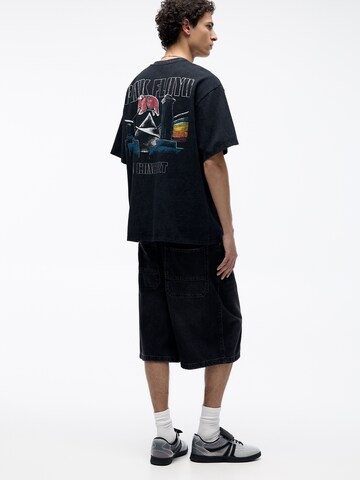 Pull&Bear Koszulka w kolorze czarny