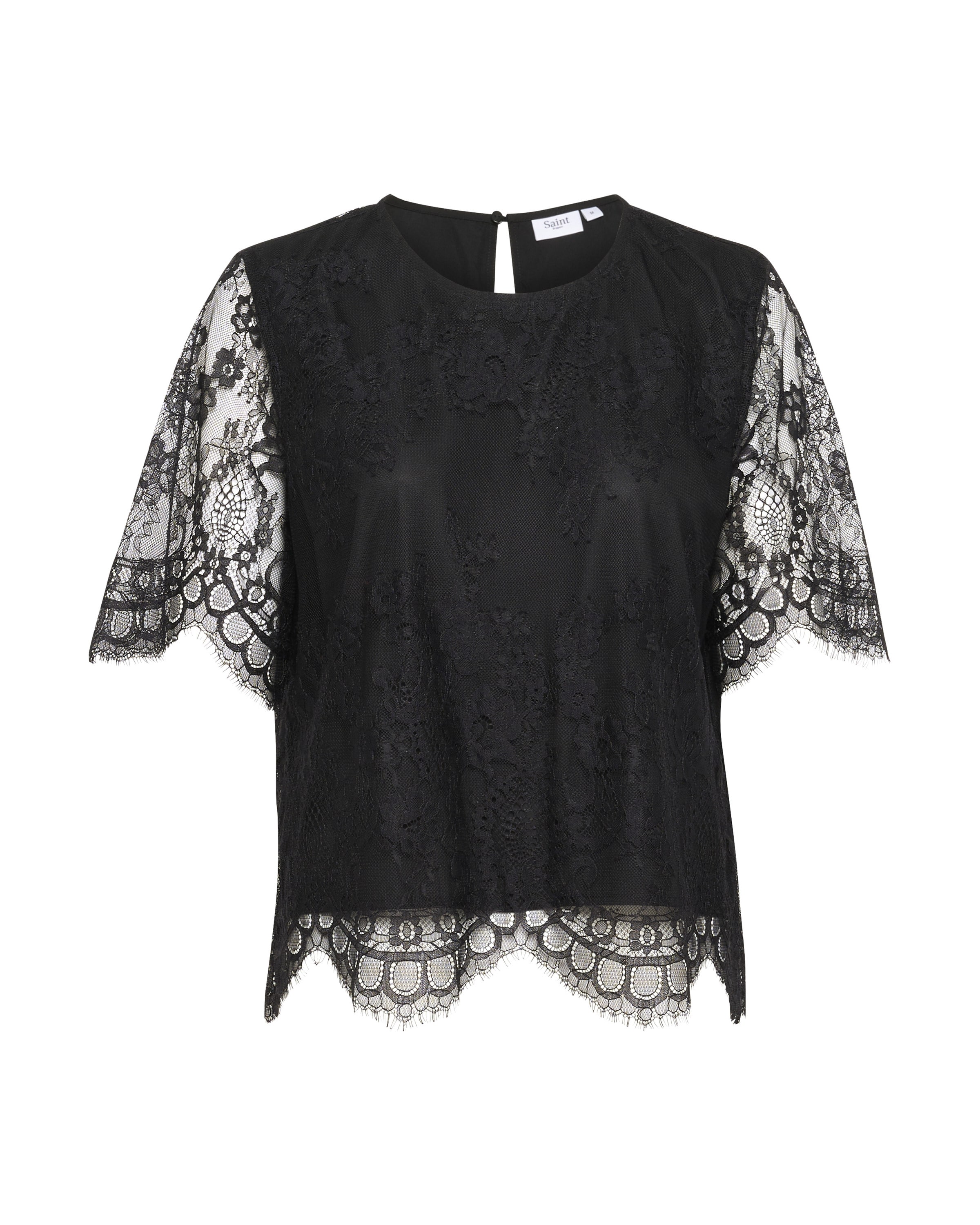 SAINT TROPEZ Blouse 'Zalvia' in Zwart: voorkant