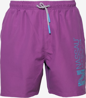 NASSAU Beach Club Badeshorts in Lila: Vorderseite