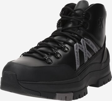 Calvin Klein Jeans - Botas con cordones en negro: frente