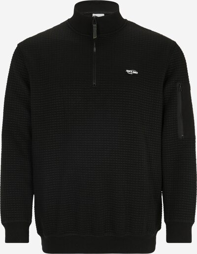 Jack & Jones Plus Sweatshirt 'BLACK' in schwarz / offwhite, Produktansicht