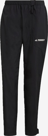 ADIDAS TERREX Regular Outdoor Pants 'Primegreen' in Black: front