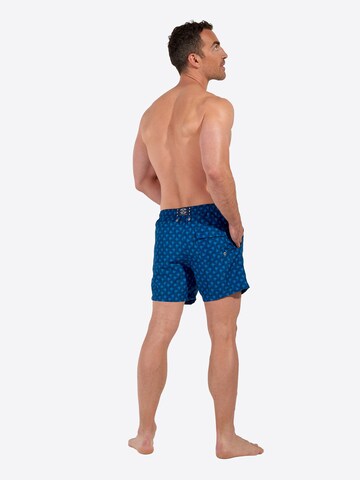 HOM Swimming shorts ' Beach Boxer Trinacria ' in Blue
