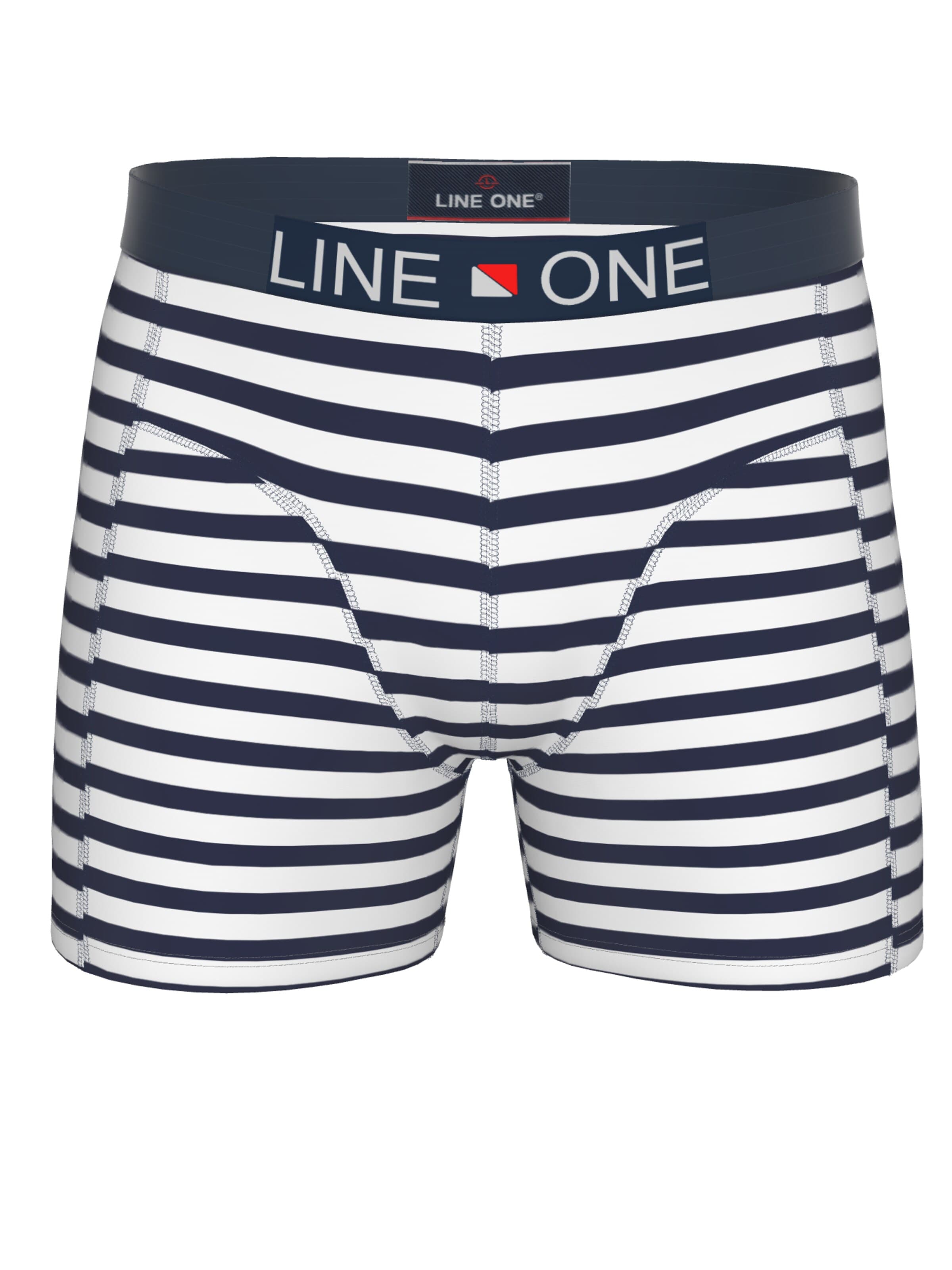 Line One Boxershorts 'Herren Boxershorts aus Baumwolle' in Blauw: voorkant