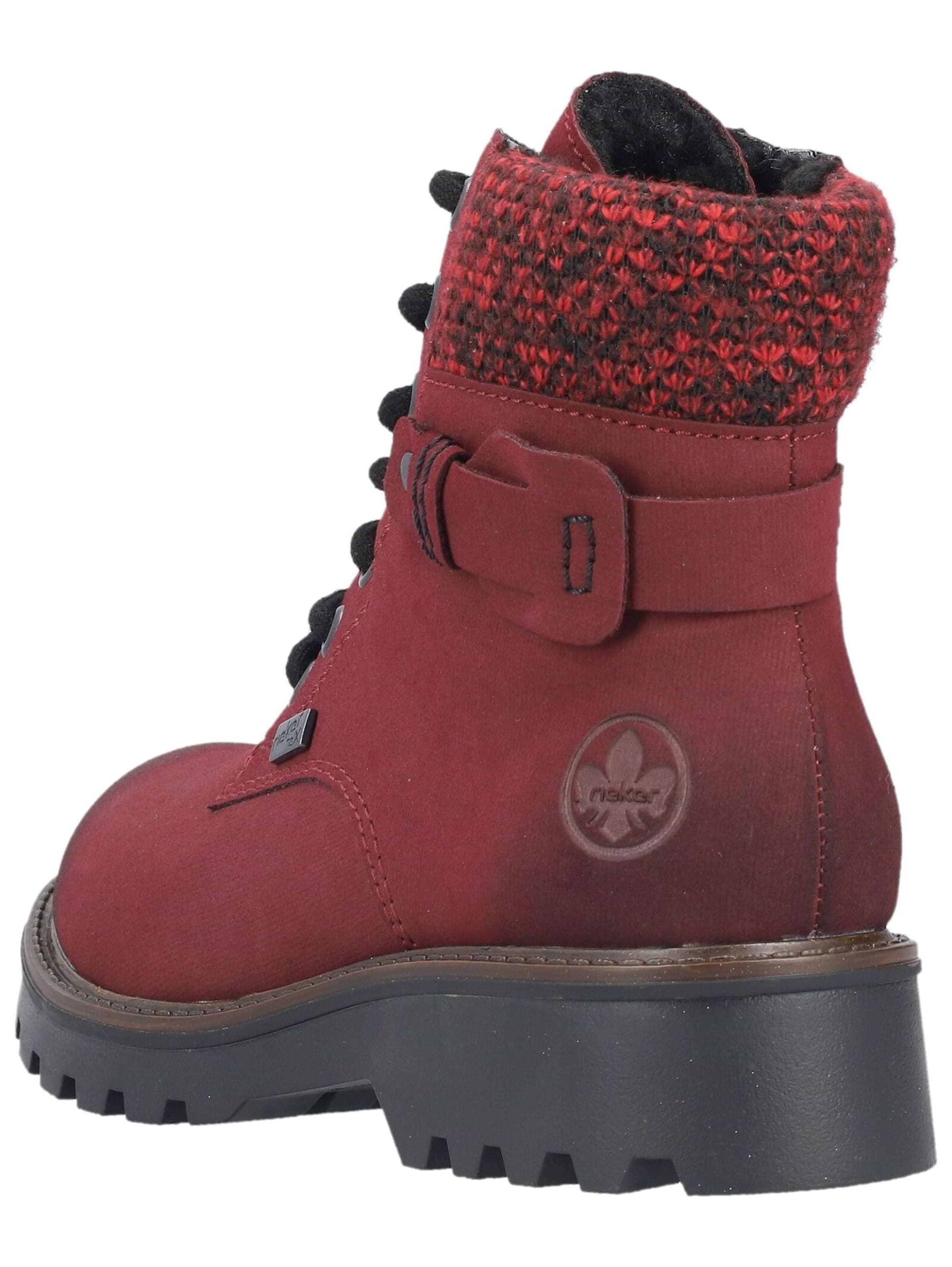 Rieker - Botim com fivela em vermelho