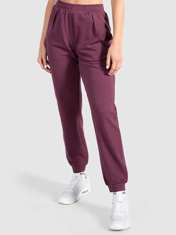 Smilodox Tapered Workout Pants 'Althea' in Purple: front