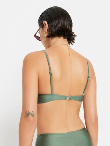LSCN by LASCANA T-Shirt Bikini zgornji del 'Nele' | zelena barva: zadnja stran