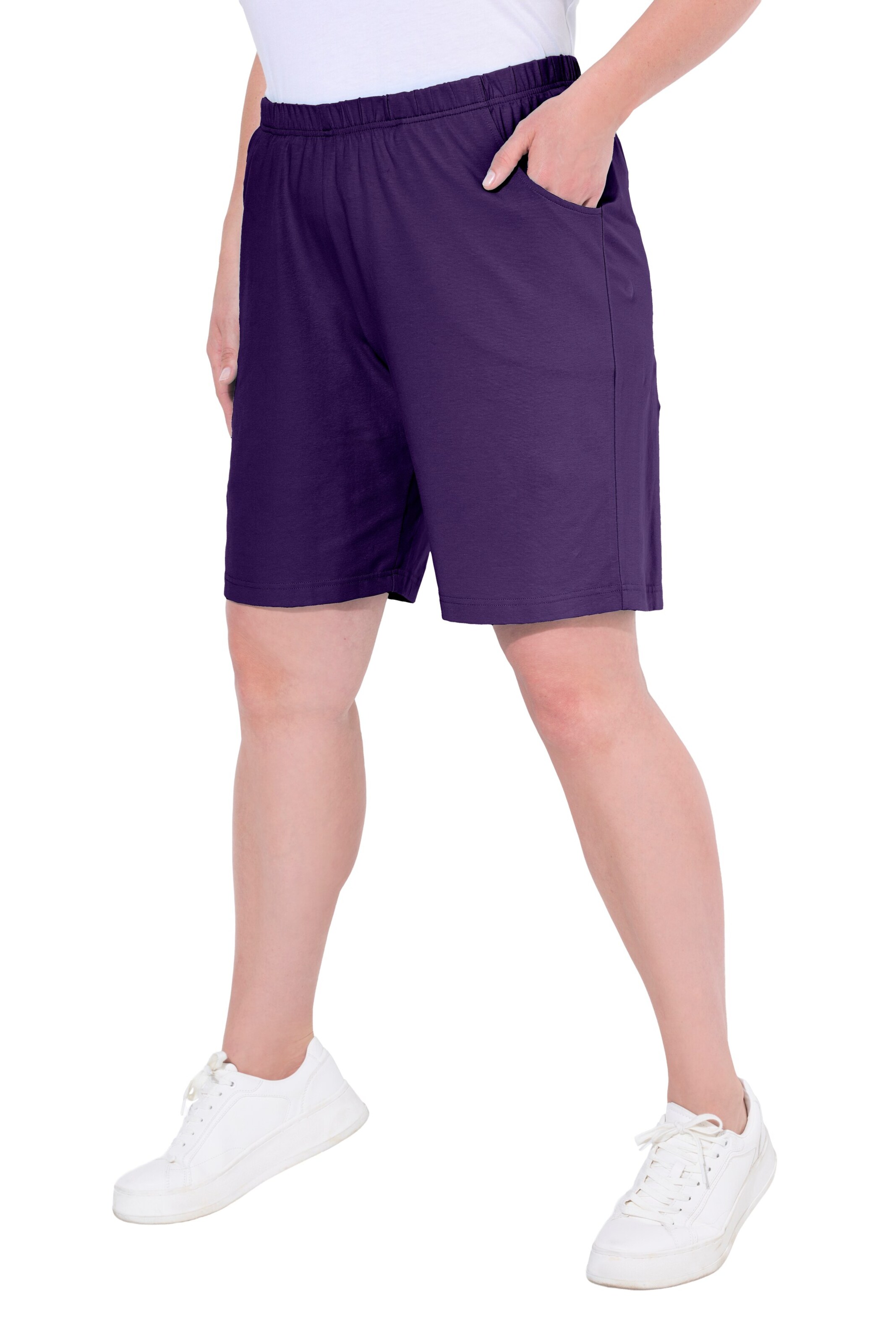 Ulla Popken Regular Hose in Lila: Vorderseite