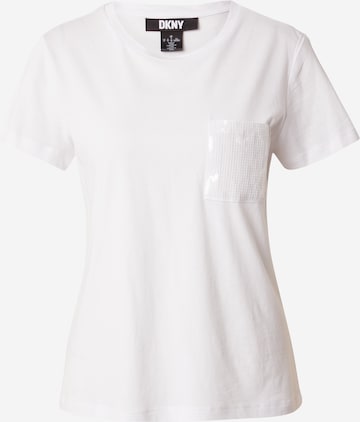 DKNY Majica | bela barva: sprednja stran