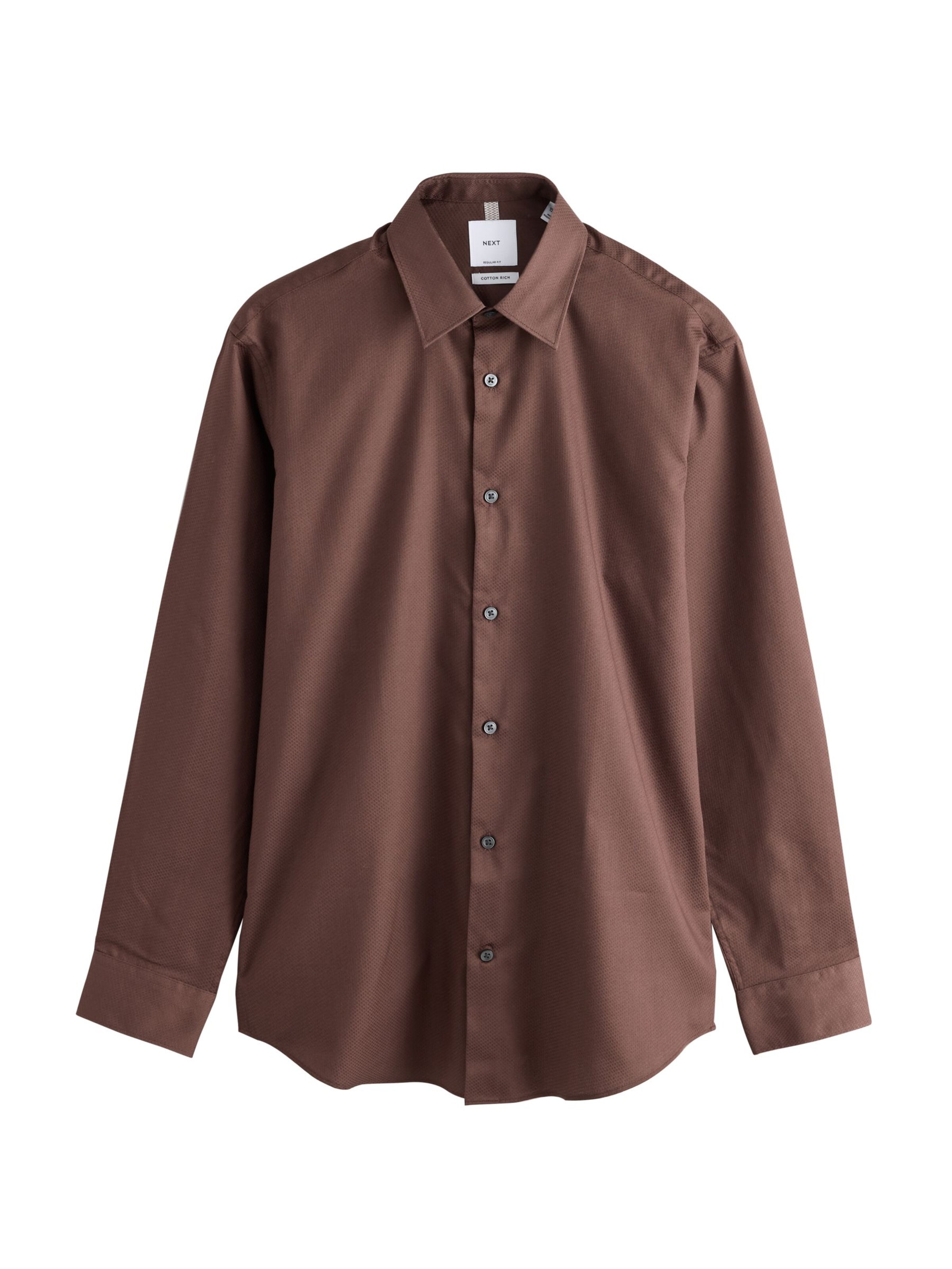 Next Button Up Shirt in Brown: front