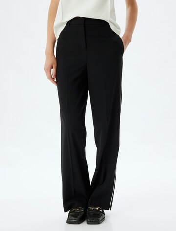 Koton Wide leg Pleated Pants in Black: front