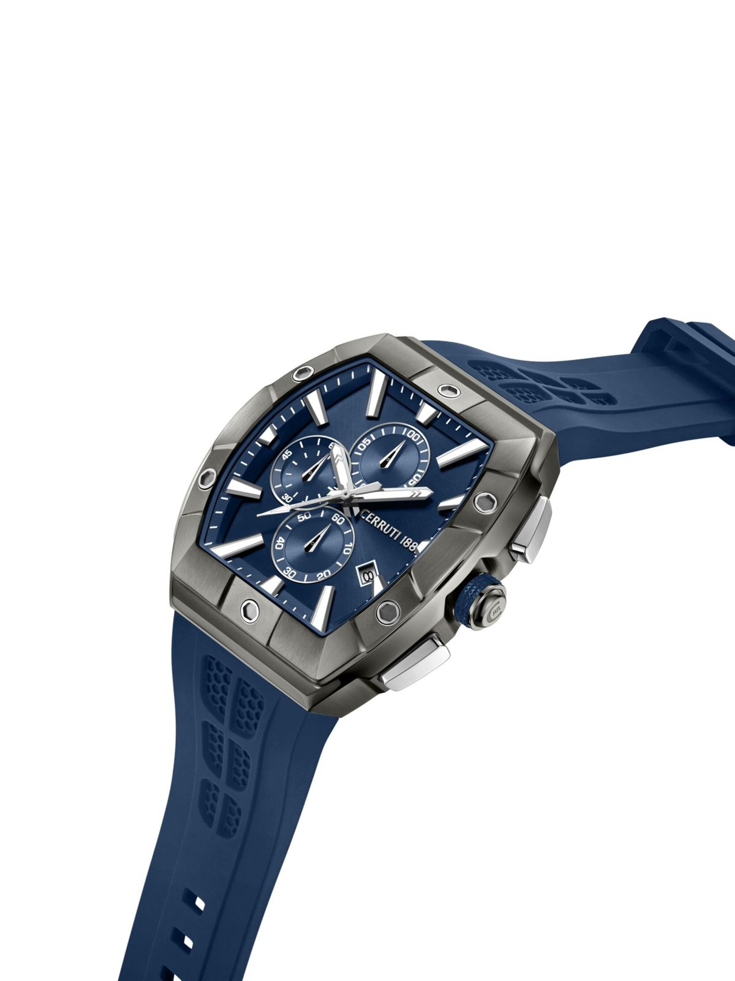 CERRUTI 1881 Zegarek analogowy 'Chronograph Macerata' w kolorze niebieski