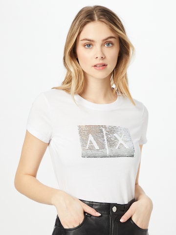 ARMANI EXCHANGE - Camiseta en blanco: frente