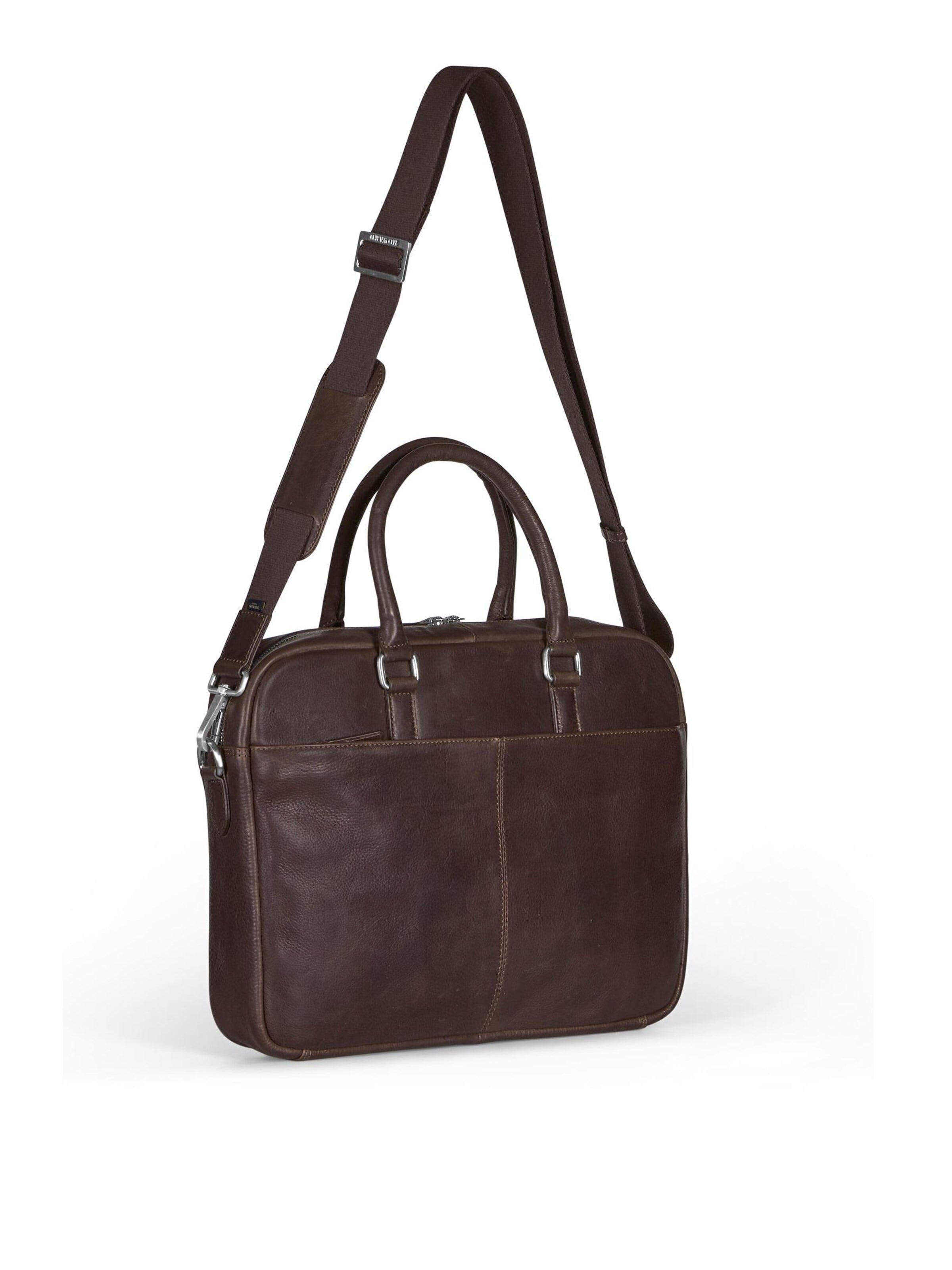 Borsa per laptop 'Laptop Bag Morris Dark Brown' di Howard London in marrone