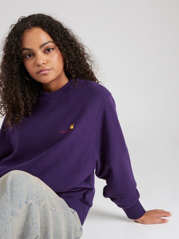 Carhartt WIP Sweatshirt 'American Script' in Purple