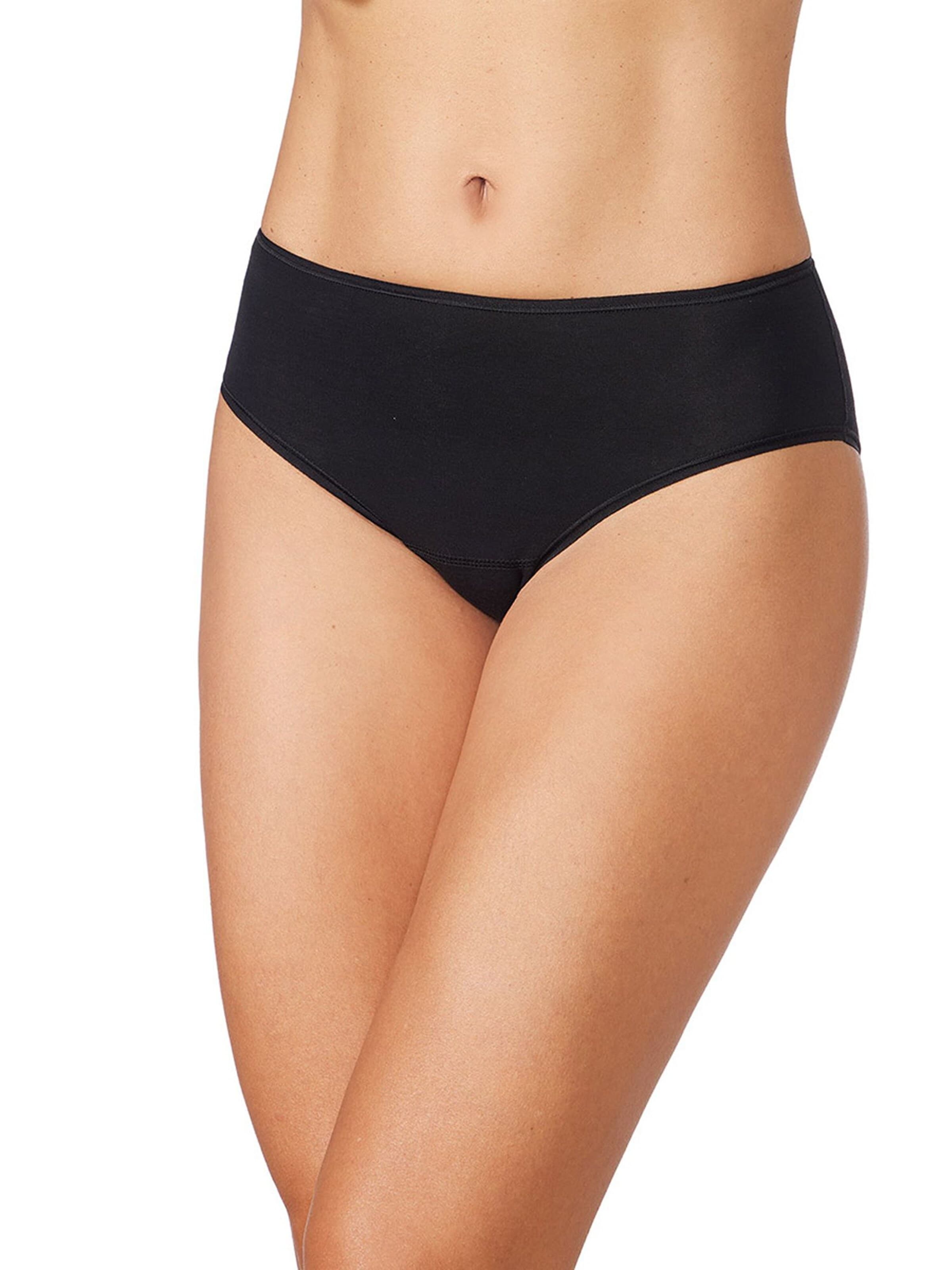 zd ZERO DEFECTS Broekje 'Aurora high waist panty organic cotton' in Zwart: voorkant