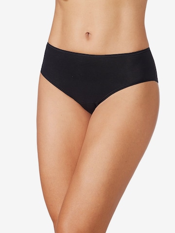 zd ZERO DEFECTS Broekje 'Aurora high waist panty organic cotton' in Zwart: voorkant