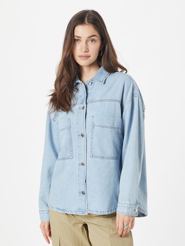 Gina Tricot Between-Season Jacket in Blue: front