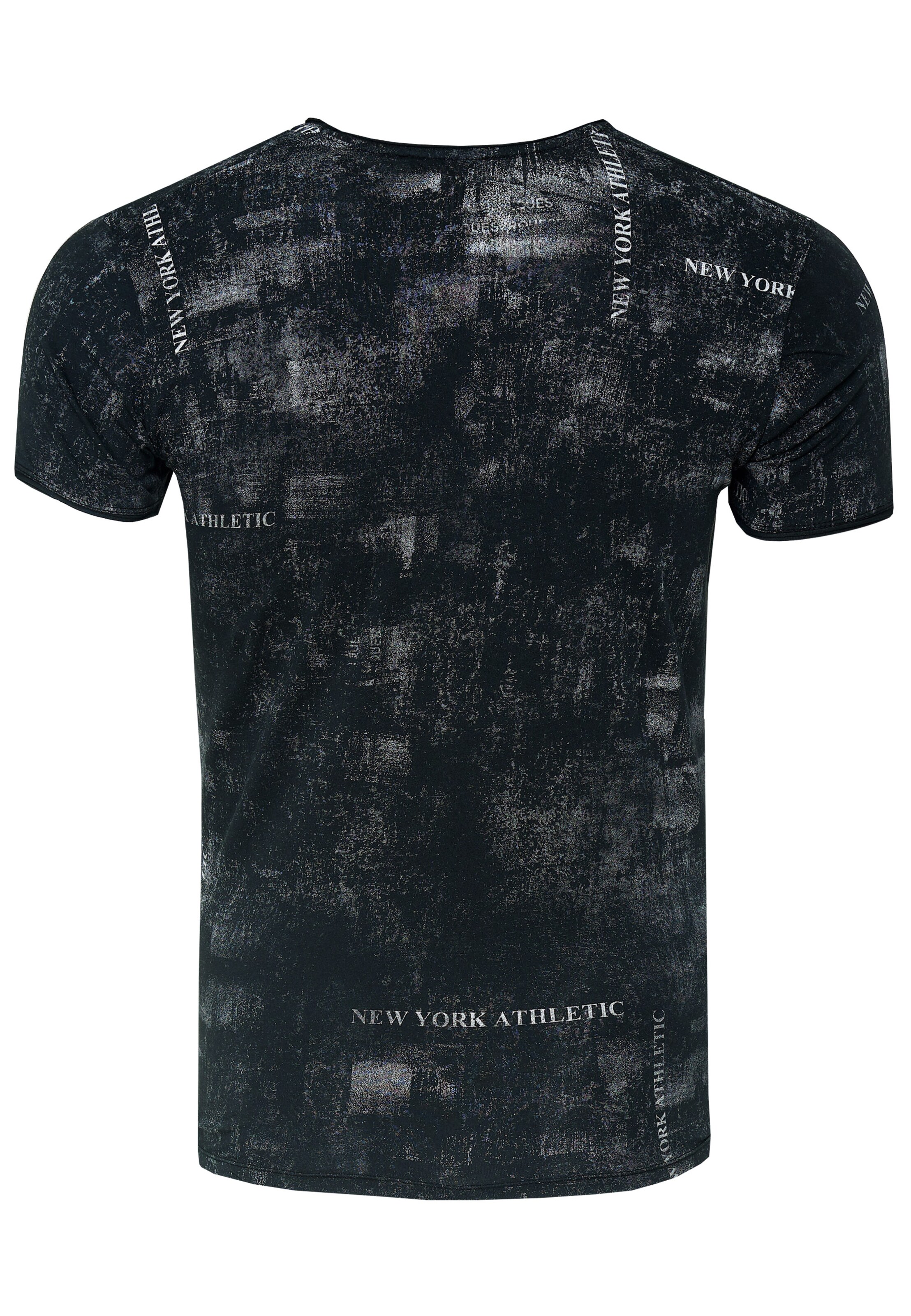 Rusty Neal T-Shirt mit lässigem Print in Schwarz