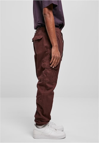 Urban Classics Tapered Cargo Pants in Red