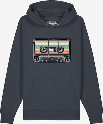 Watapparel Sweatshirt 'Retro Kassette' in Grey: front