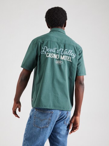 Kaotiko Regular fit Button Up Shirt 'DEVIL'S VALLEY' in Green: front