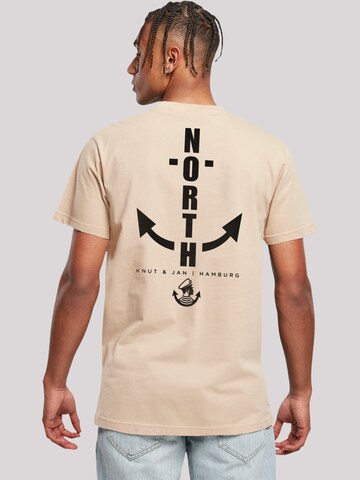 T-Shirt 'North Anchor' F4NT4STIC en beige : devant