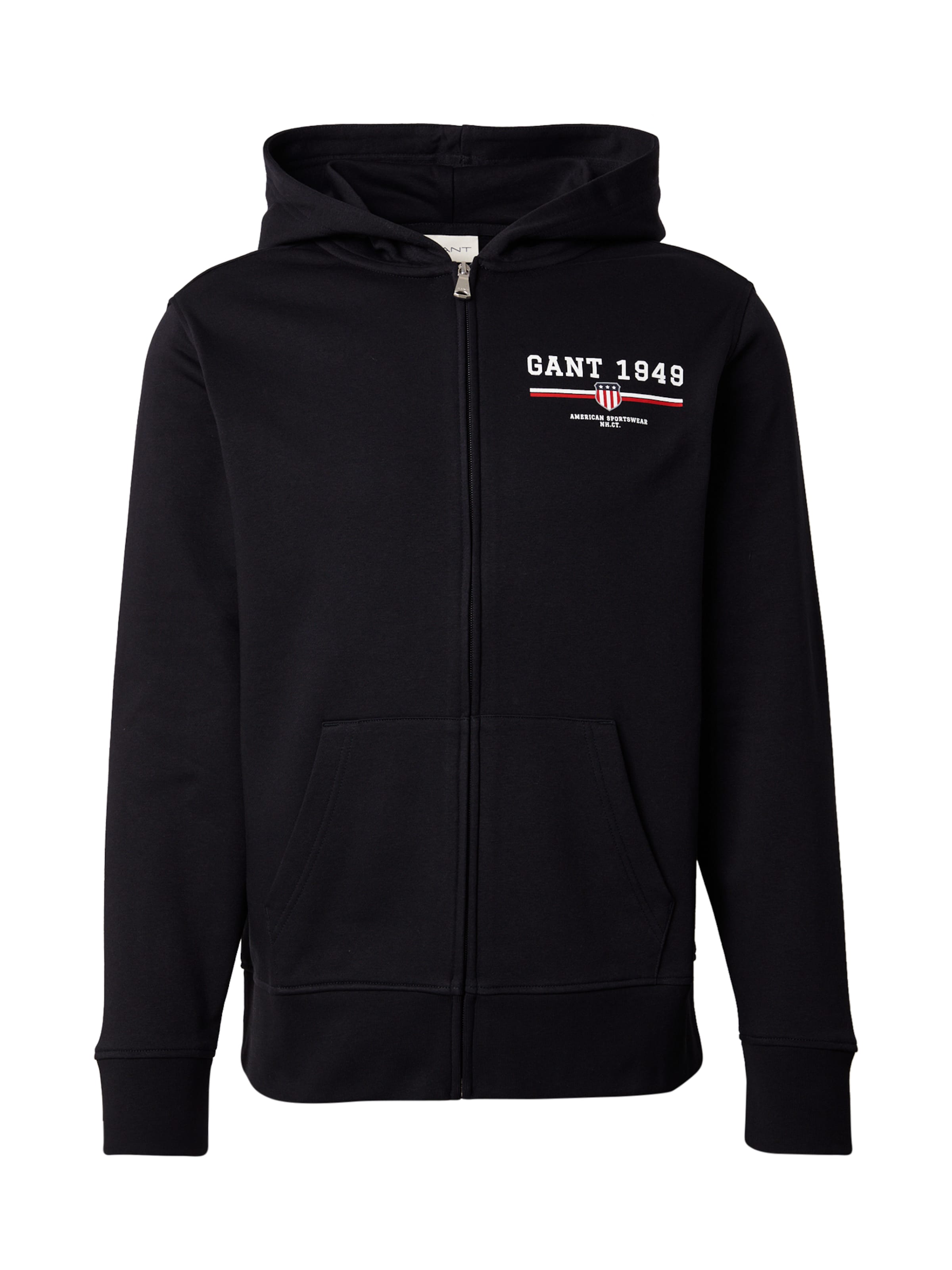 GANT - Casaco em moletão em preto: frente